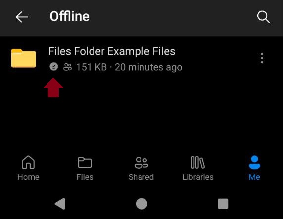 OneDrive list of offline folders